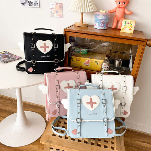 Cute Sweet Anime Backpack With Angel Wings