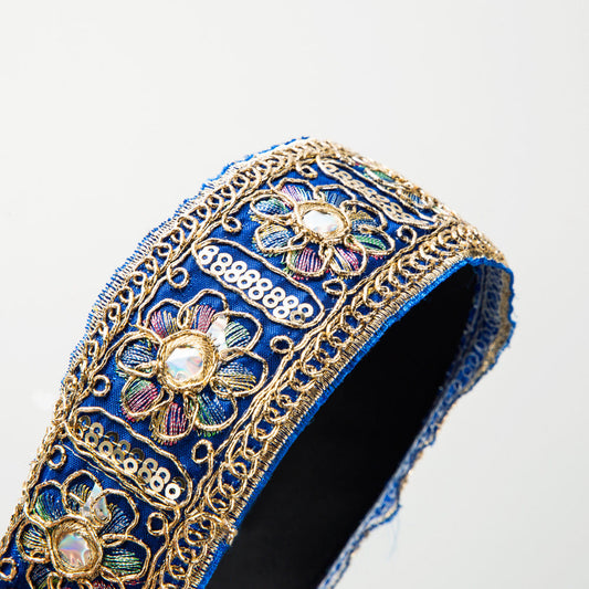 Vintage Floral Wide Headband for Women