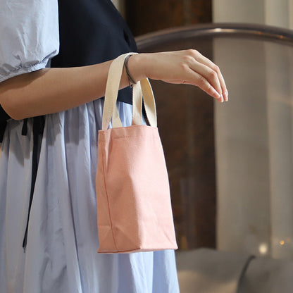 Solid Color Minimalist Canvas Tote Bag