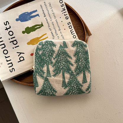 Embroidered Cotton Linen Jewelry Storage Bag for Rings and Necklaces