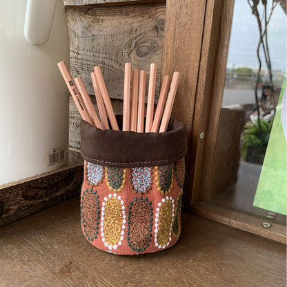 Creative Cotton Linen Pencil Holder for Makeup Brushes and Office Supplies