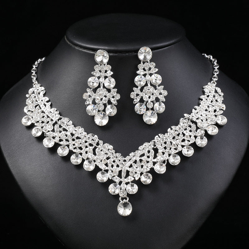 Bridal Necklace and Earrings Set Vintage Floral Accessories