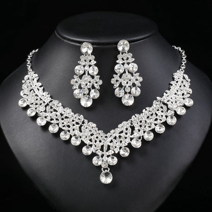Bridal Necklace and Earrings Set Vintage Floral Accessories