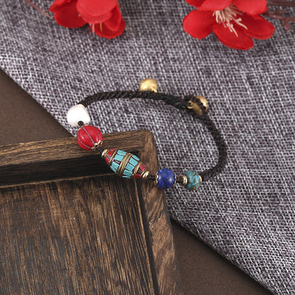 New Nepal Pearl Ethnic Style Bracelet Retro Simple Joker Hand-Woven Couple Bracelet