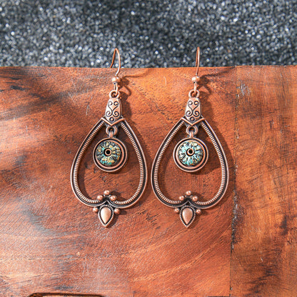 Bohemian Style Handmade Tassel Earrings with Heart-Shaped Design
