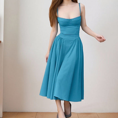 Elegant Vintage-Inspired A-Line Midi Dress