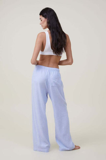 Plaid Loose Pockets Wide Leg Pants