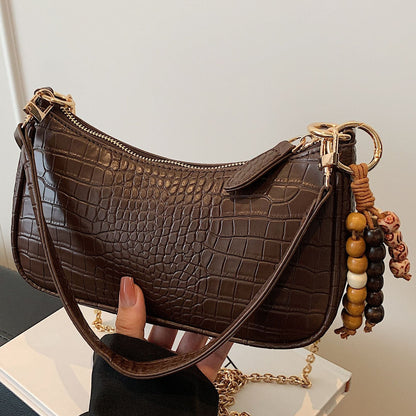 Trendy Croc Texture Mini Shoulder Bag for Women