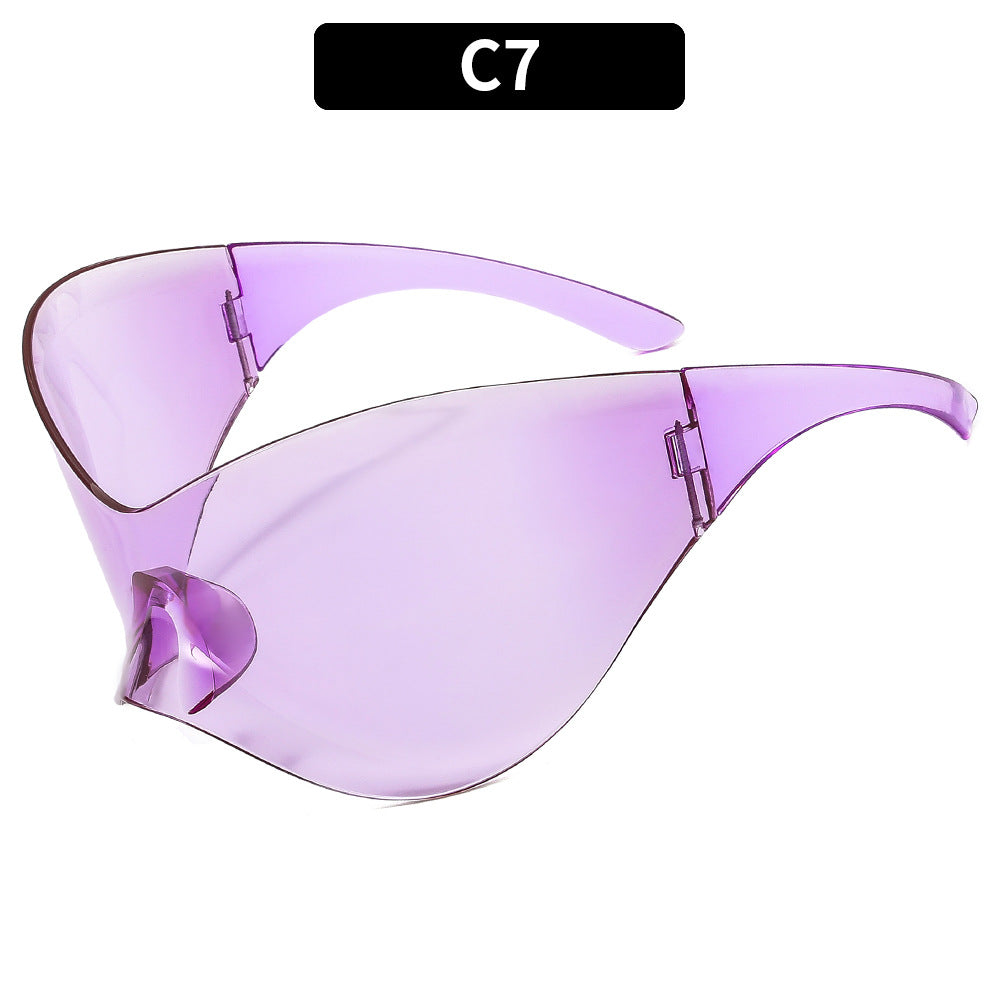 Futuristic Y2K Cat Eye Sunglasses Unframed UV400 Protection