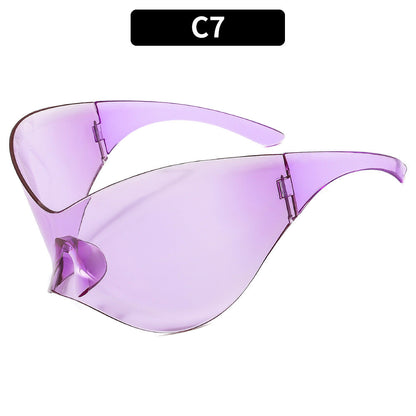 Futuristic Y2K Cat Eye Sunglasses Unframed UV400 Protection