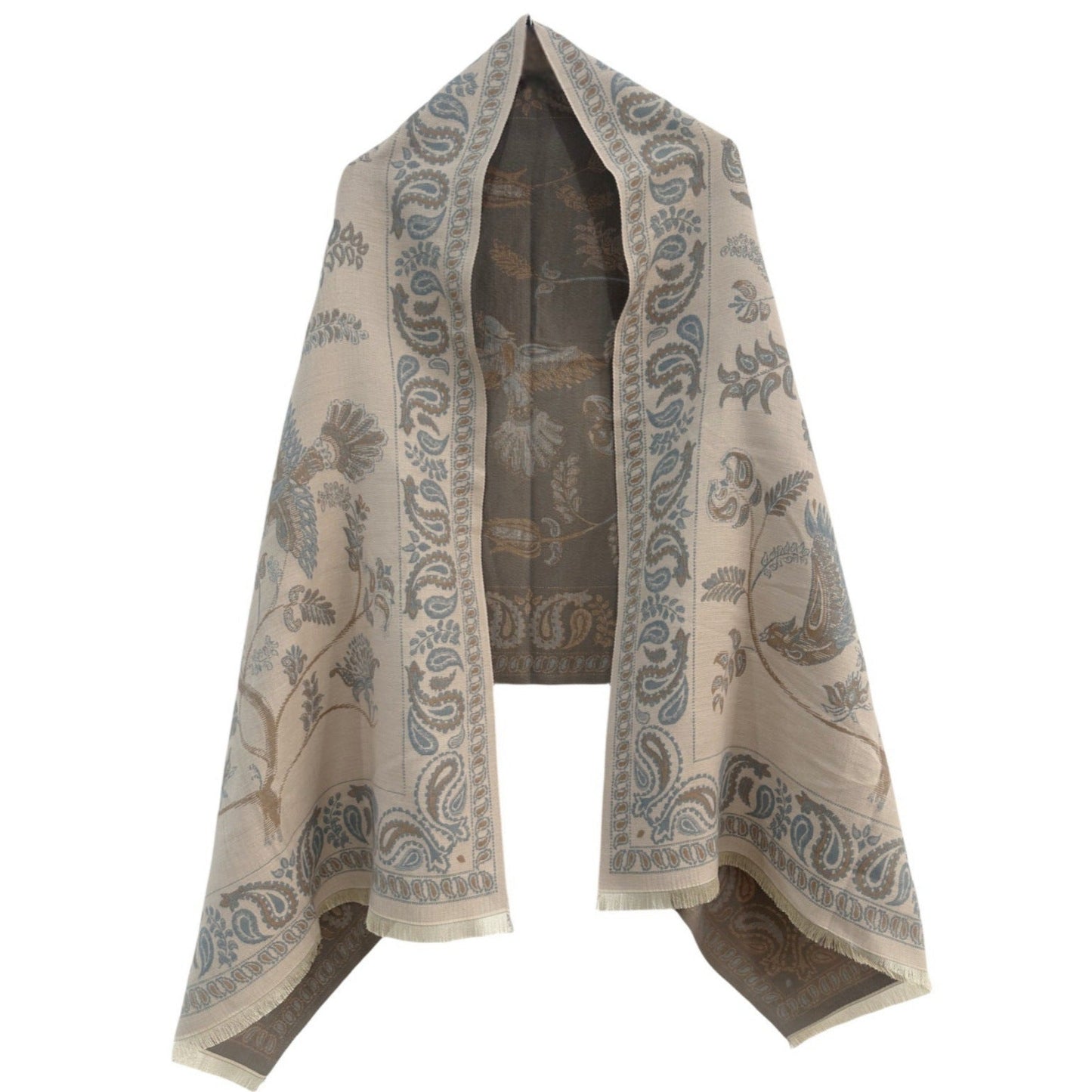 Soft Jacquard Cashew Flower Shawl Winter Scarf