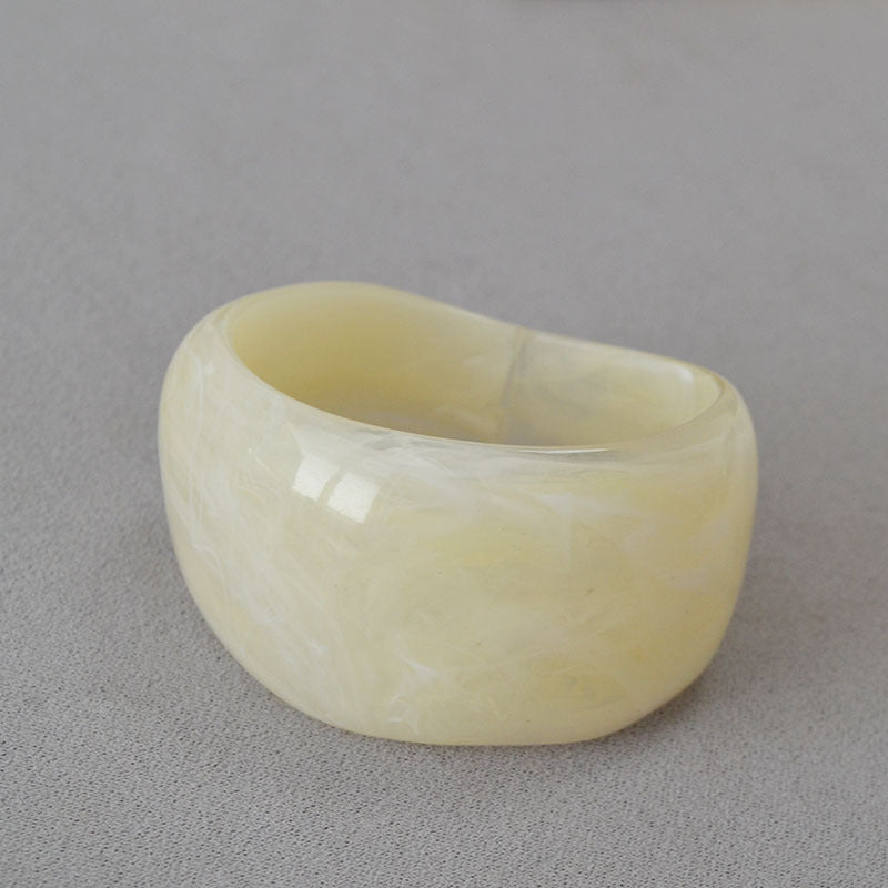 Vintage Irregular Ink-Marbled Cuff Bracelet