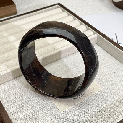 Vintage Irregular Acetate Wide Cuff Bracelet