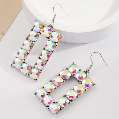 Bohemian Style Geometric Earrings With Pearls and Turquoise