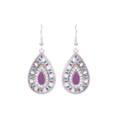 Colorful Geometric Drop Oil Dangle Earrings for Women