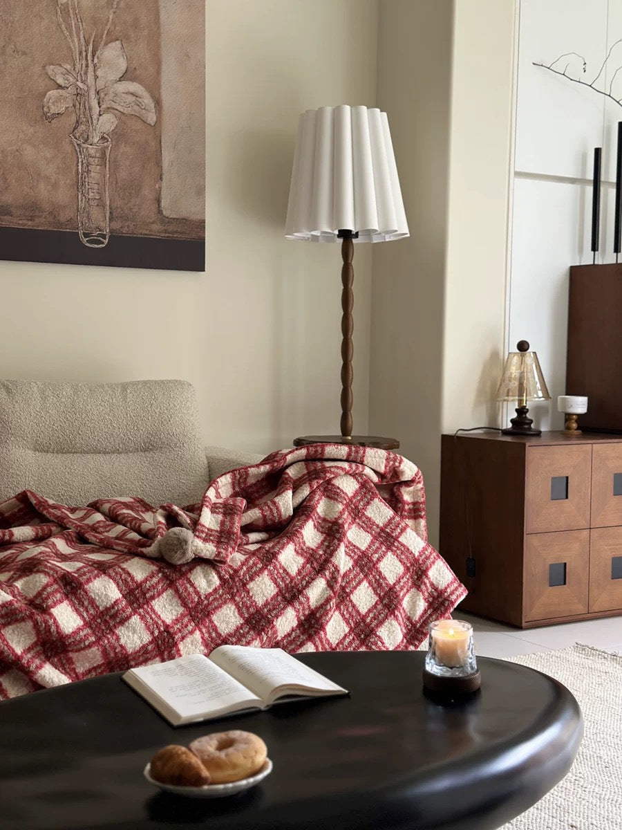 Vintage Plaid Soft Thicken Warm Blanket
