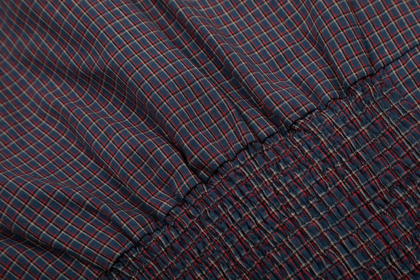 Vintage Lapel Collar Plaid Short Sleeve Top
