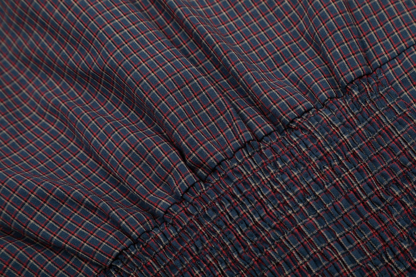 Vintage Lapel Collar Plaid Short Sleeve Top