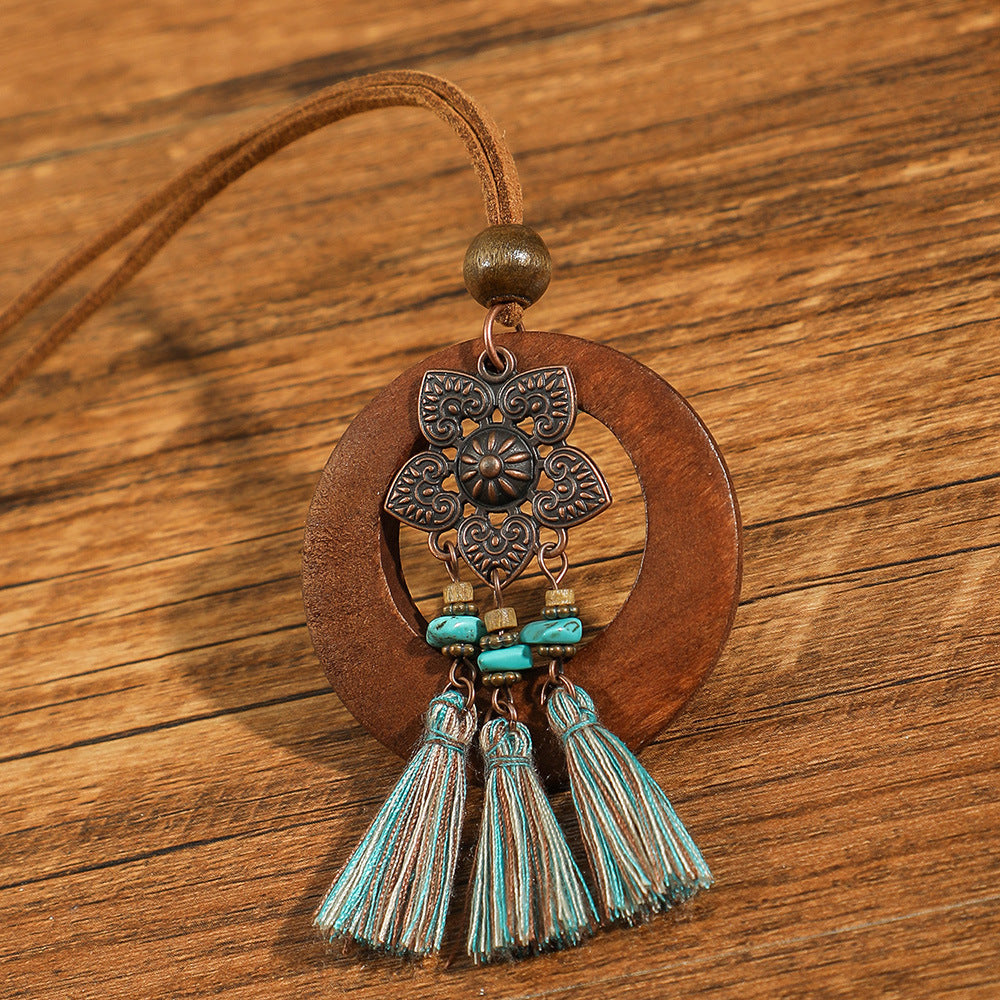 Bohemian Floral Shell Necklace Vintage Style Accessories
