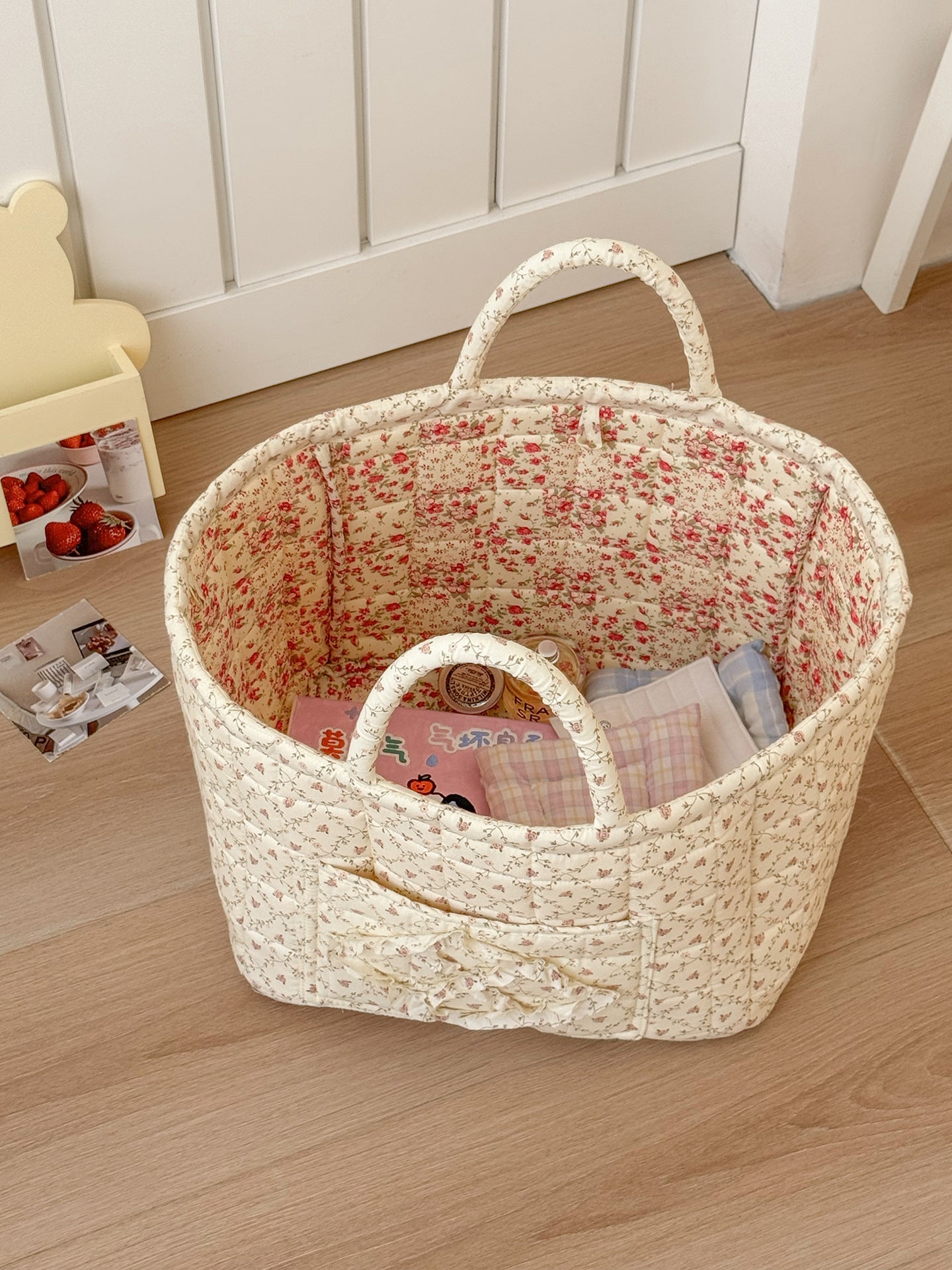 Floral Storage Basket Lightweight Collapsible Storage Box