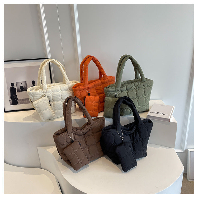 Simple Solid Color LargeÂ Capacity Tote Bag