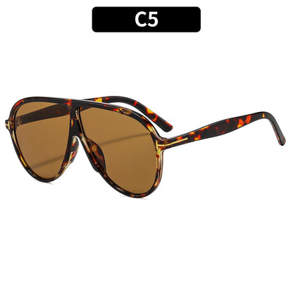Trendy Large Frame Sunglasses Fashionable Outdoor UV Protection