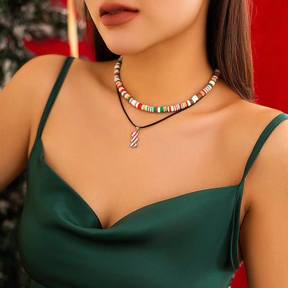 Christmas Snowman Choker Necklace for Women