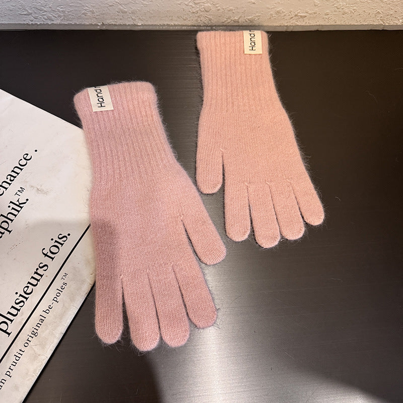 Winter Knit Warm Solid Color Gloves