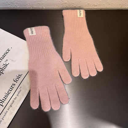 Winter Knit Warm Solid Color Gloves