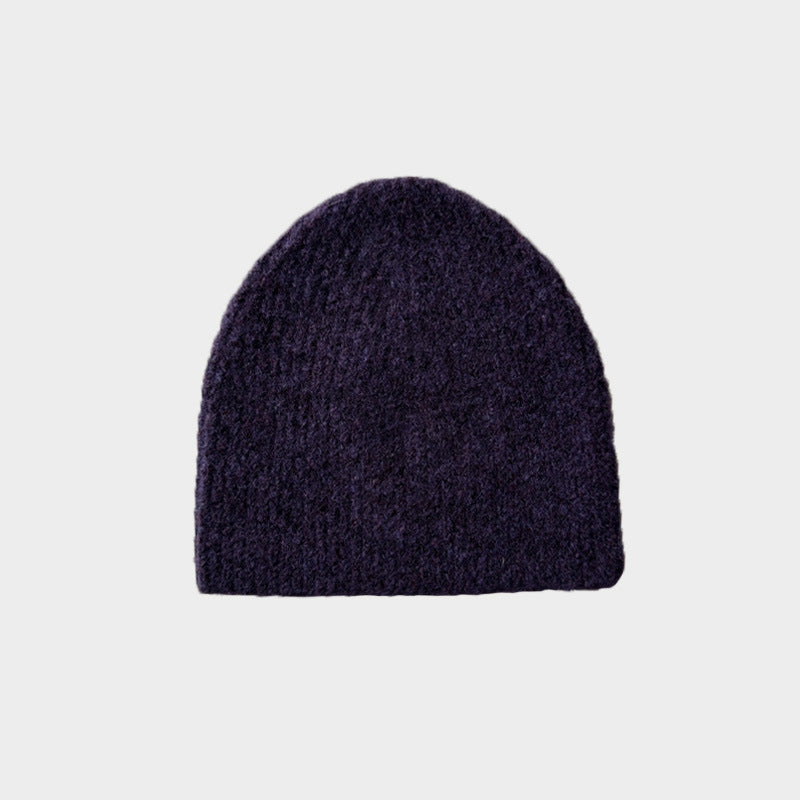 Solid Color Wool Blend Knit Beanie for Men and Women