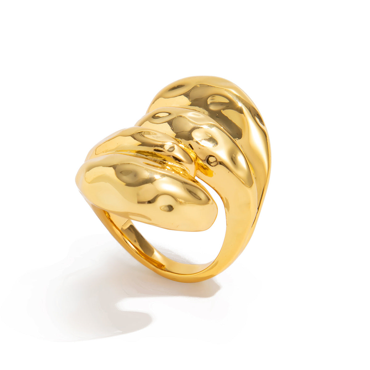 Trendy Geometric Metal Rings Set For Women
