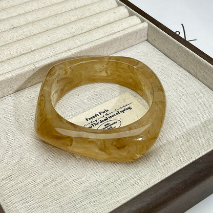 Vintage Irregular Acetate Wide Cuff Bracelet