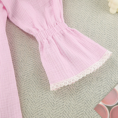 Flounce Solid Color Homewear Sets