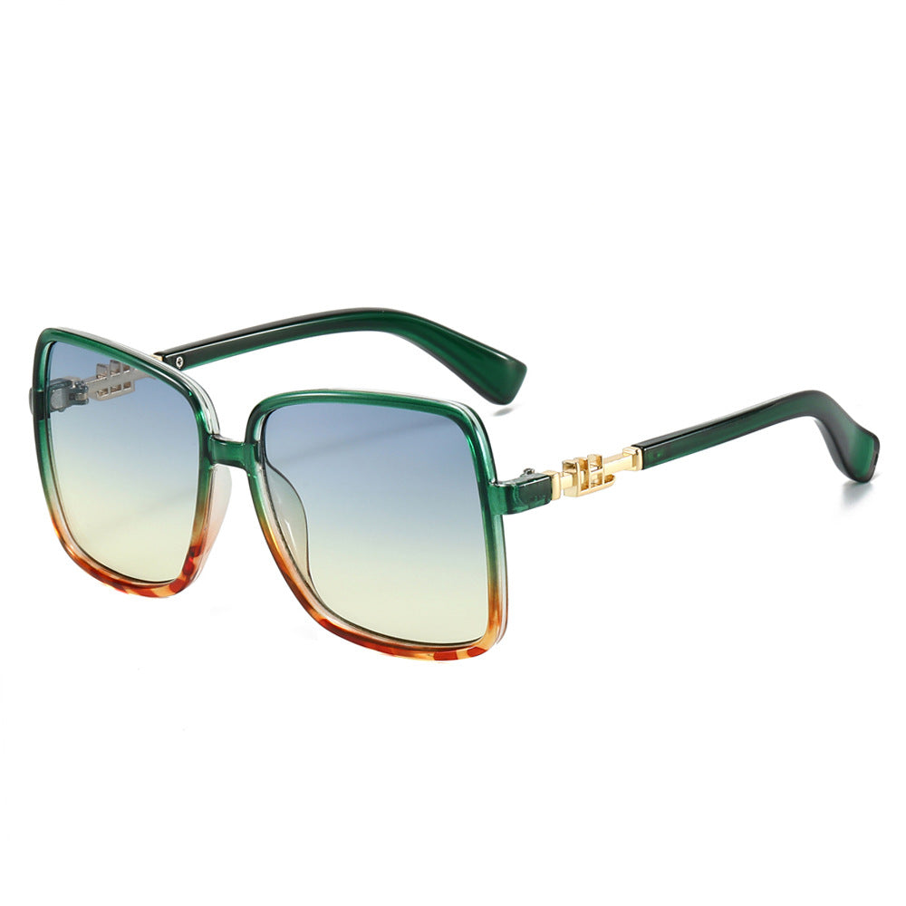 Trendy Oversized Fashion Sunglasses with Colorful Lens