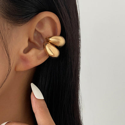 Geometric Metal Teardrop Earrings Fashion Statement Hoops