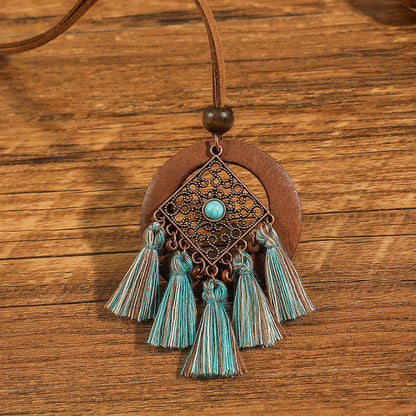 Bohemian Floral Shell Necklace Vintage Style Accessories