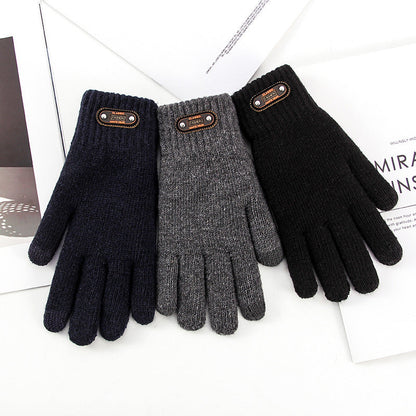 Men's Knit Touchscreen Gloves Stylish Warm Winter Cycling