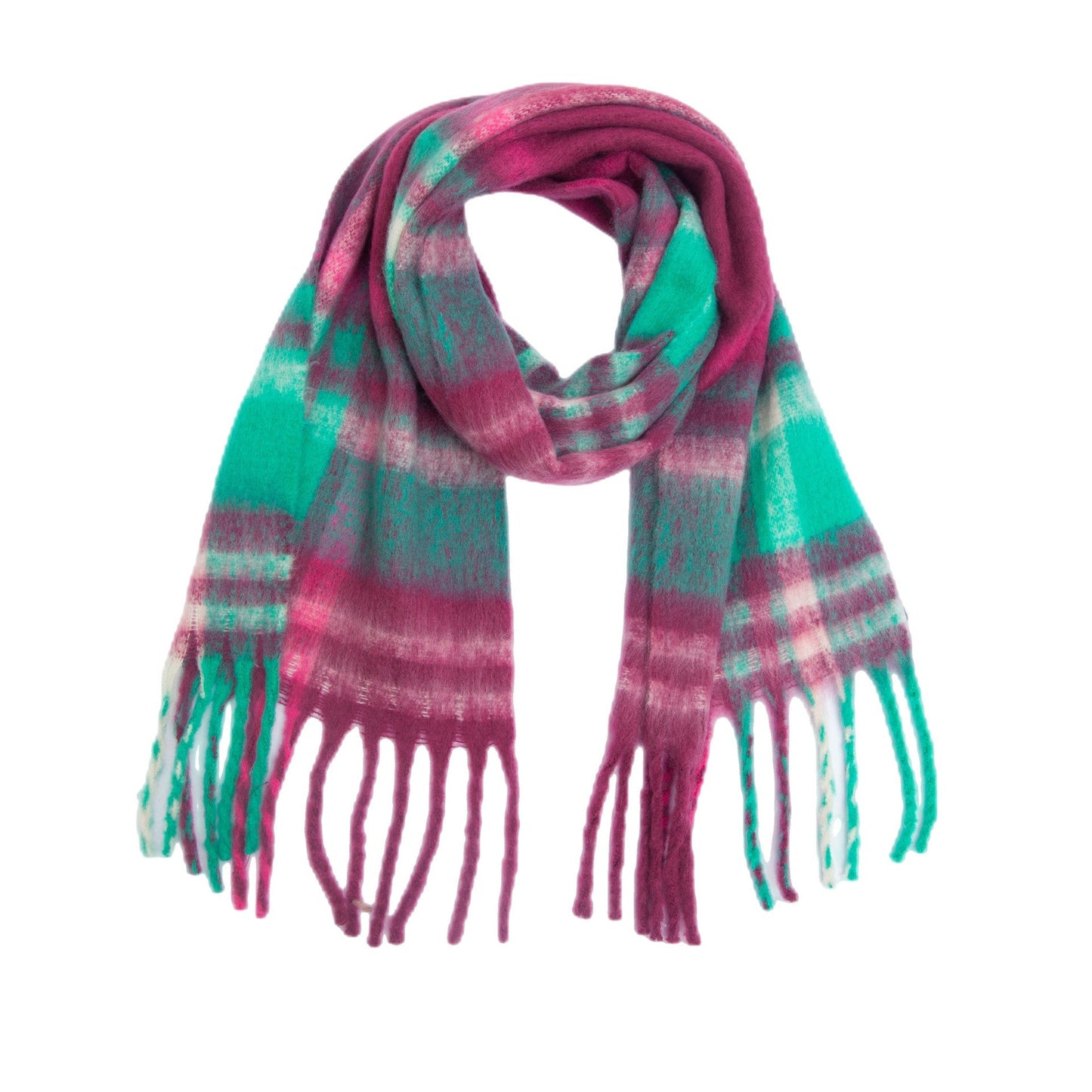 Coloful Plaid Tassel Scarves