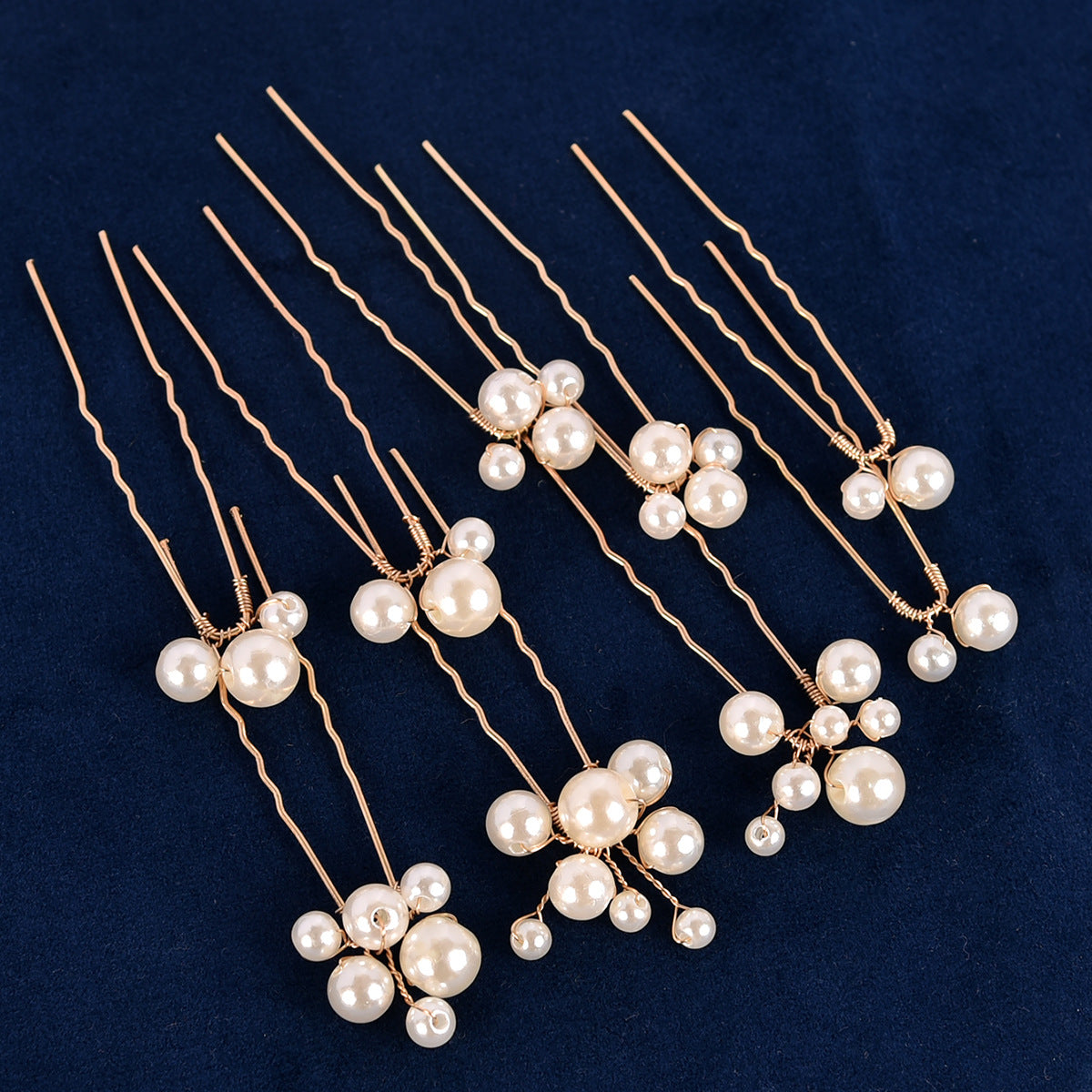 Bridal Pearl Hair Clips Vintage Leaf Hair Accessories