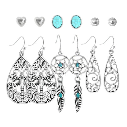 Bohemian Vintage Hollow Circle Earrings for Women