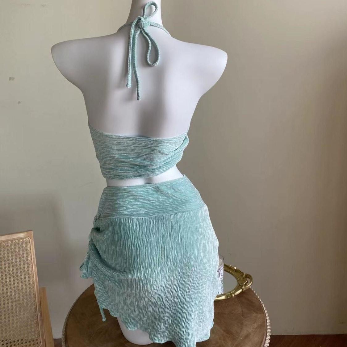 Secy - Light Blue Bikini Three-Piece Set