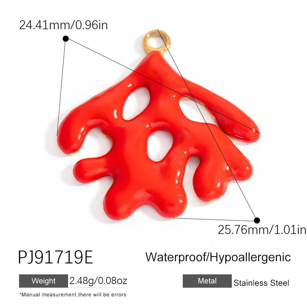 DIY Gradient Butterfly Flower Stainless Steel Pendants