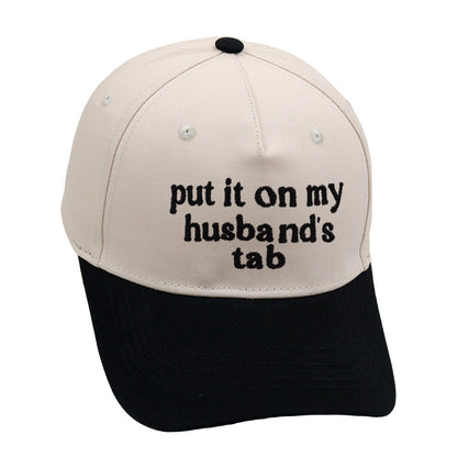 Color Block Letter Embroidered Baseball Caps