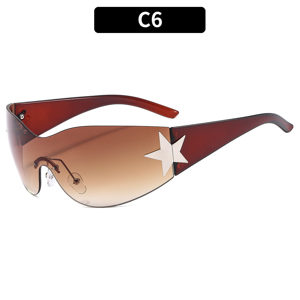 Y2K Star-Shaped Cat-Eye Sunglasses Trendy Casual Shades