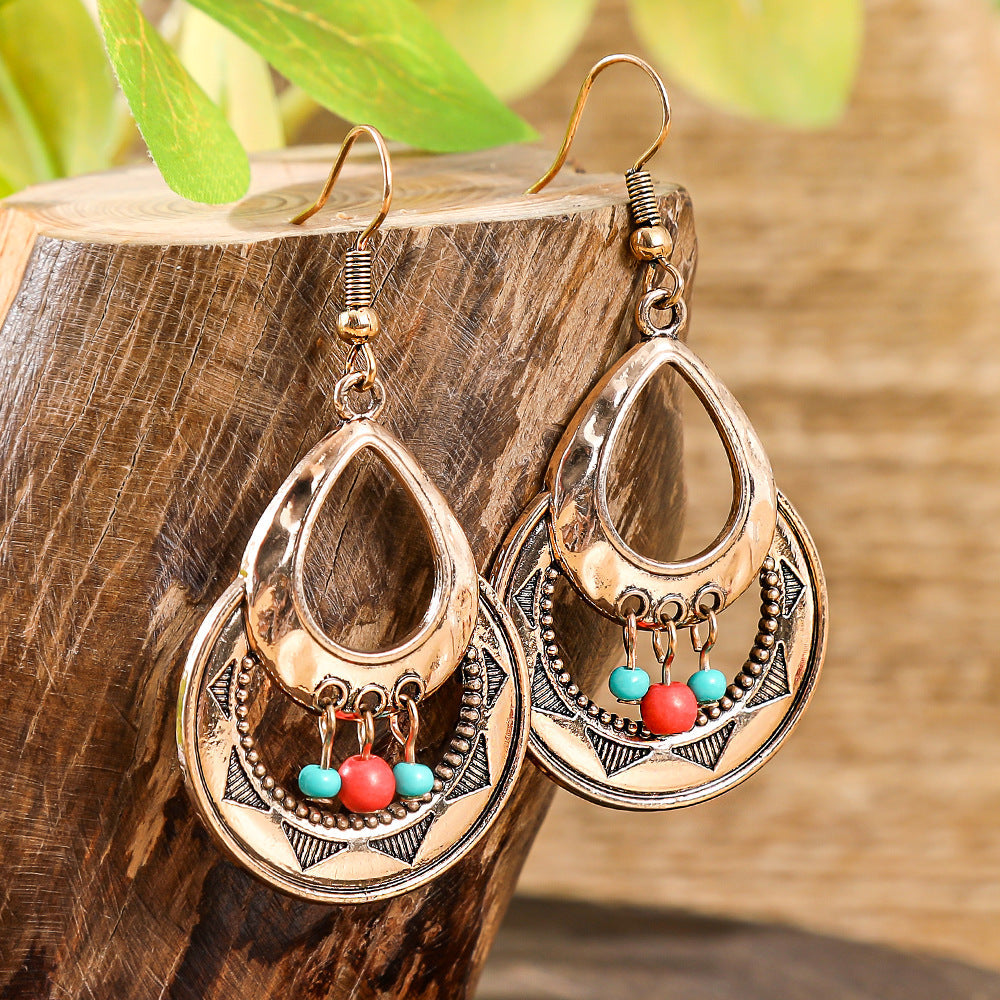 Fashion Tassel Bead Earrings for Women Stylish Vintage Jewelry
