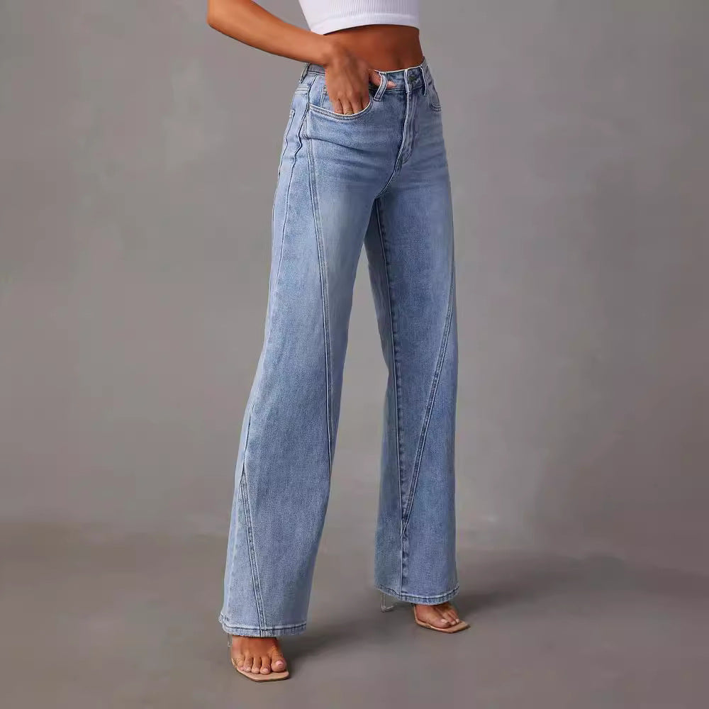 Casual Wide Leg Denim Pants for Women