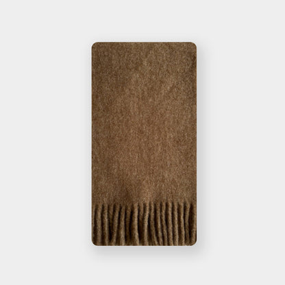 Winter Solid Color Soft Tassel Wool Blend Scarf