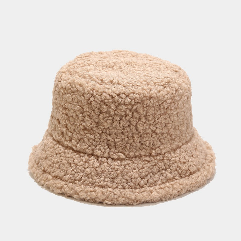 Solid Color Simple Lambswool Winter Buckrt Hats