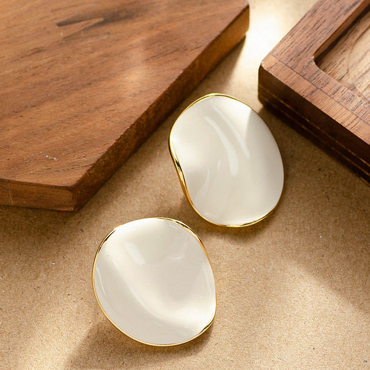 Geometric Drop Oil Earrings For Women - Elegant Minimalist Design