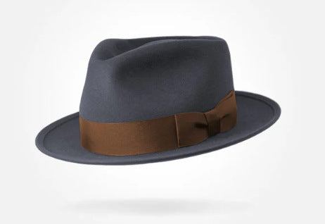 Classic Wool Felt Fedora Hat for Autumn and Winter